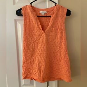Coral sleeveless shirt